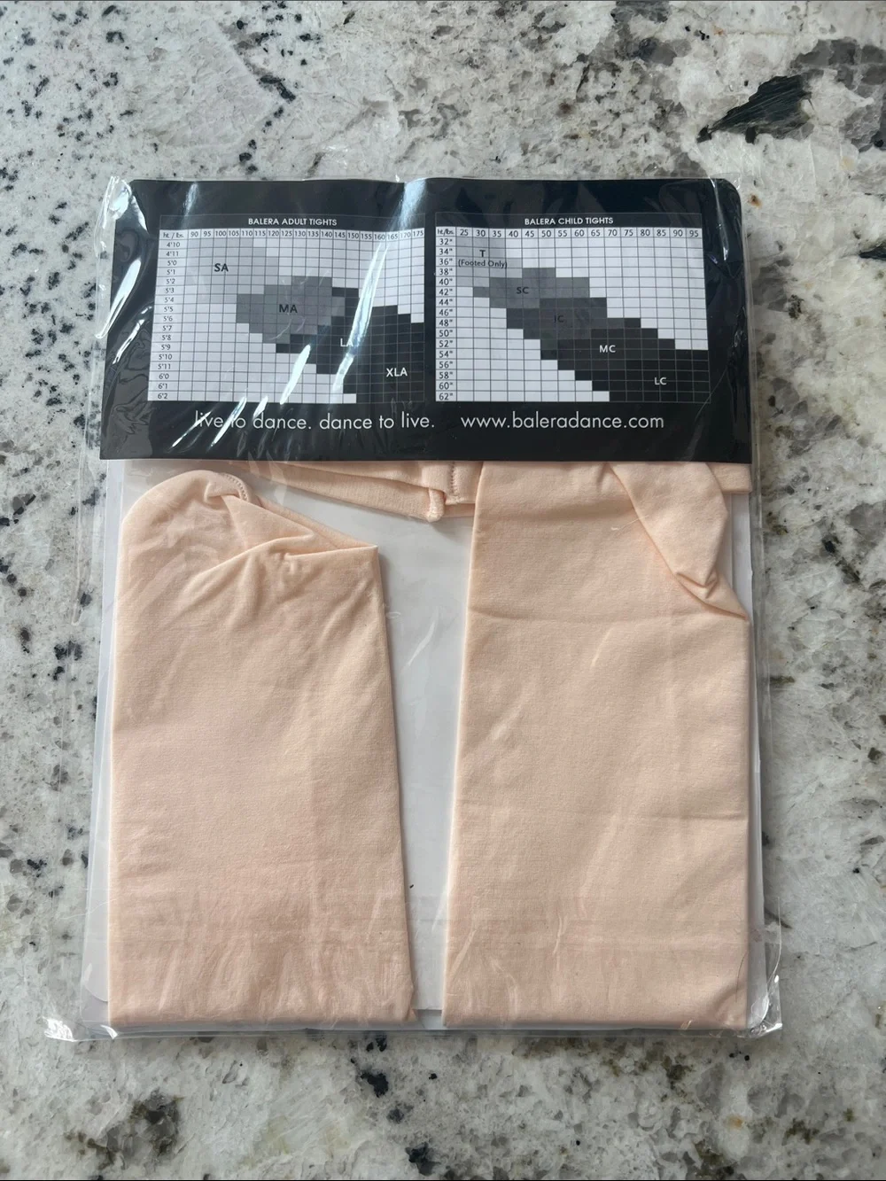 balera Peach Ballet Tights